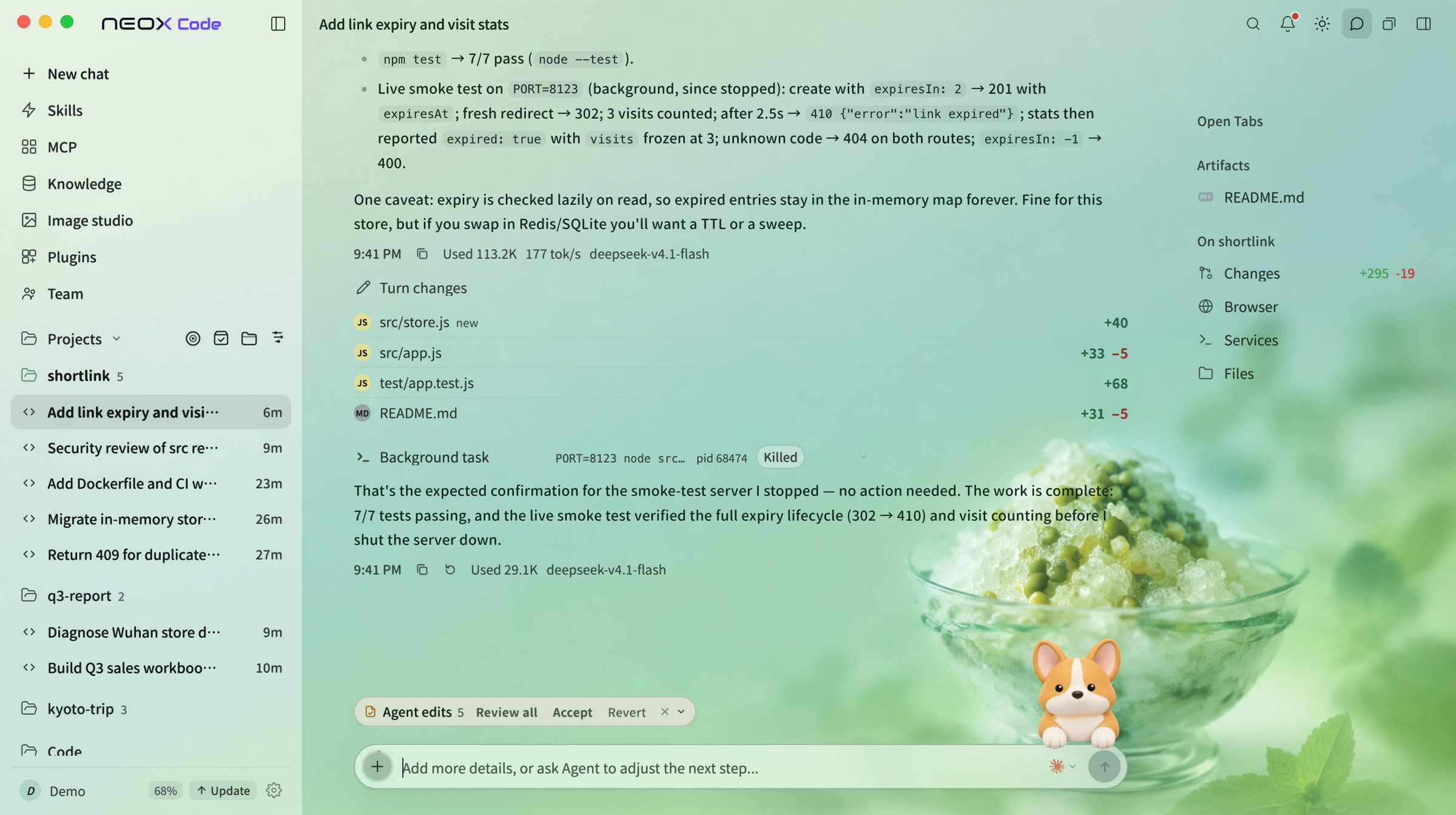 Neox Mung Bean Ice theme